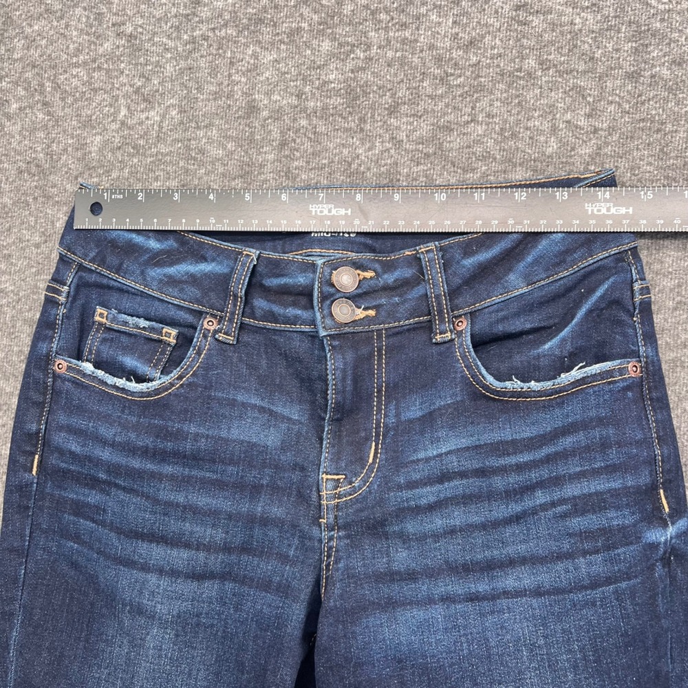 m jeans by maurices Womens Mid Rise Skinny Jeans Dark Wash Blue Size S Stretch - Picture 9 of 12